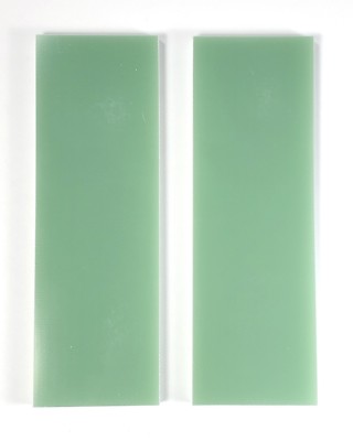 G10 JADE GREEN 3/16 .125 x 2 x 6 (2) KNIFE / GUN HANDLE SCALE MATERIAL