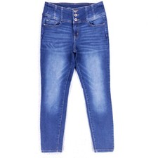 Nobo Jeans Denim Cotton Womens SZ 13 Blue Straight Stretch VTG Mid Rise Slim 90s