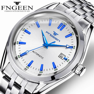 Herren Luxus Analog Uhr Automatik Mechanische Edelstahl Wasserdicht Armbanduhren