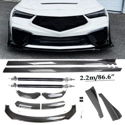 Carbon Fiber Front Bumper Lip Spoiler Splitters Body Kit  For Acura Integra