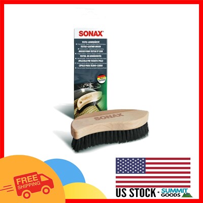 Elegant Sonax Textile & Leather Cleaning Brush with Unique Wooden Handle