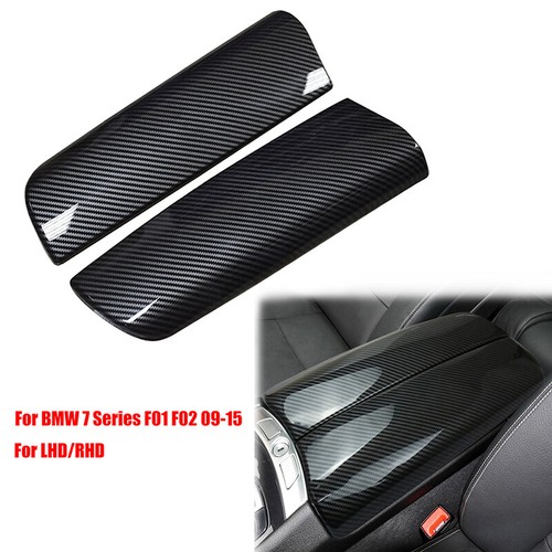 Carbon Fiber Center Console Armrest Box Cover For BMW 7 Series F01 F02 2009-2015 - Picture 2 of 12
