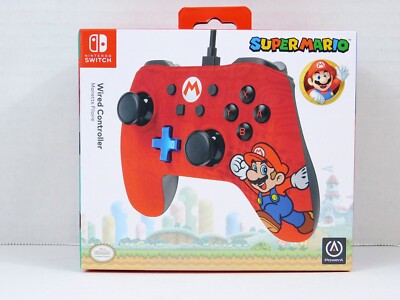 Nintendo Switch Wired Controller Super Mario PowerA Game Controller 10ft Cable