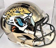 Jacksonville Jaguars Riddell NFL CHROME Replica Full Size Speed Football Helmet