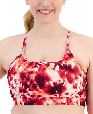 NWT Ideology Women's Low Impact Printed Sports Bra Plus Size 1X-4X $60 A481