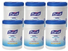 Purell Hand Sanitizing Wipes, Fresh Citrus Scent, 270 Wipes/Can, Pack of 6 Cans