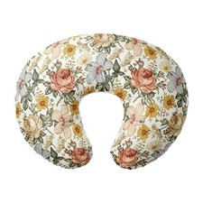 Nursing Pillow Cover Slipcover Minky - Nursery Decor for Baby-Vintage floral