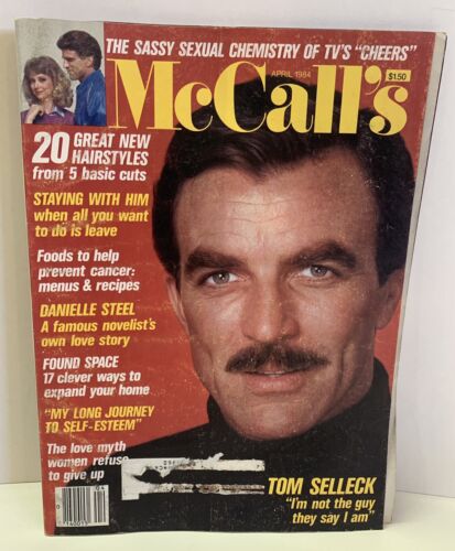 Vintage McCall's Magazin April 1984 Tom Selleck Cover & Chemie des Jubels Danson