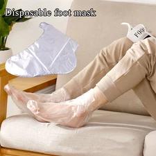 100pcs PE Disposable Foot Cover Foot Care Clear Booties Plastic Foot Mask