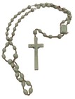 Ancien Chapelet Crucifix Plastique Vert Christianisme Dévotion Pape Jean 23