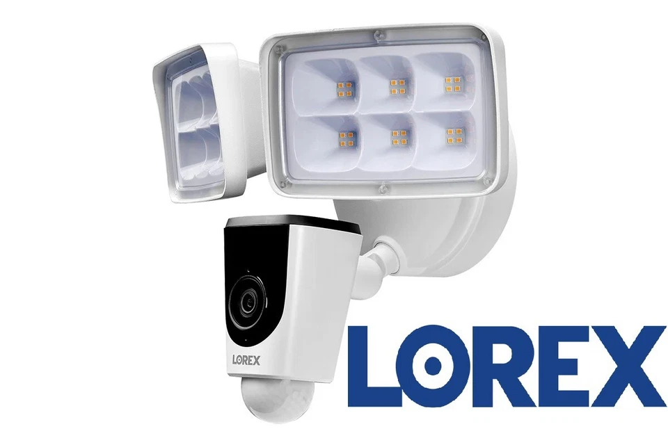 Lorex 2MP 1080p 2-Way Audio Indoor/Outdoor Wi-Fi Floodlight Camera V261LCD-E 32G - Image 3 of 4