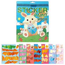 1PCS Sticker Book Crafts for Kids Ages 4-8, Sticker by Number for Brain Games,Gi