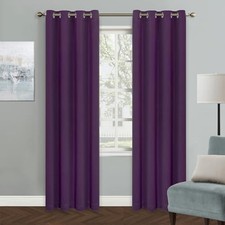 Bedroom Curtains 84 Inch Long Blackout Curtains 52"W x 84"L Pack of 1 Purple