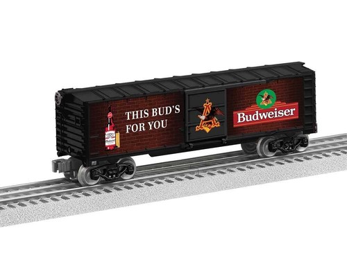 Frigorífico de madera Lionel O con letrero de barra iluminado Budweiser Anheuser-Busch #2 2-428410 | Zustand: New