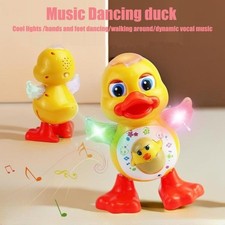 Electric Dancing Duck Toy Musical Interactive Light Up Walking Kids Gift Fun Nic