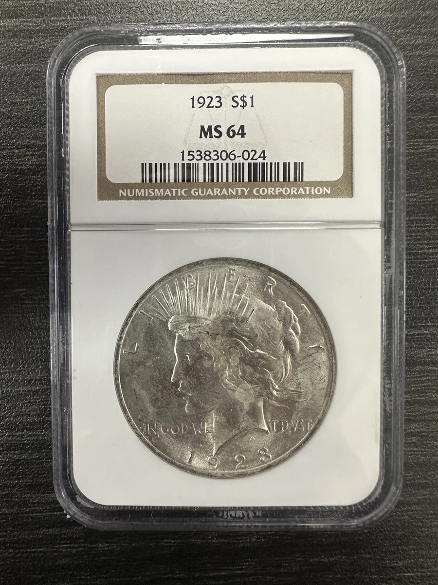 1923年 アメリカ ピースドル MS64 銀貨 1923年 アメリカ ピースダラー 銀貨 PCGS認定 MS64 | GoldSilverJapan