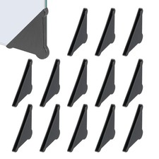 50x3mm Protective Plastic Glass Angles, 60 Pcs, Black
