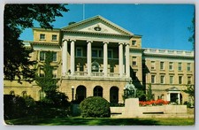Madison WI Wisconsin University of Wisconsin Bascom Hall Chrome Postcard Unused