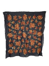 YVES SAINT LAURENT Women s Cotton Floral Scarf Detailed W Metallic Threads48"/54