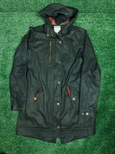 Kavu Sundowner Jacket Women's XS Black Canvas Flannel Lined Hooded Anorak Parka