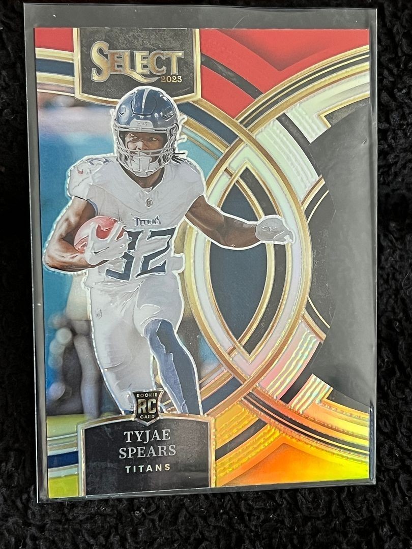 2023 SELECT ROOKIE PREMIER RED YELLOW DIE-CUT TYJAE SPEARS TITANS