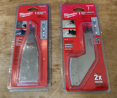 Milwaukee Lot Scraper Blade 49-00-5463 and Grout Removal Tool 49-00-5450