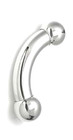 Reverse Prince Albert Bent Curved Barbell 0g 1 inch 26mm - Huge 16mm Ball Gift — photo 3