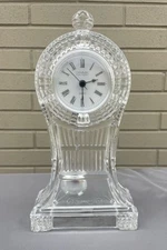 Danbury Clock Co. Lead Crystal Mantel Clock w/ Pendulum Works!
