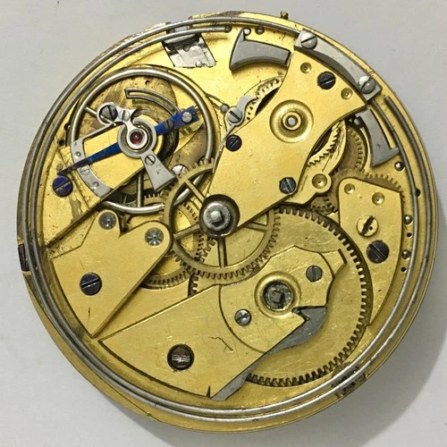 ANTIQUE QUARTER REPEATER POCKET WATCH MOVEMENT WITH BREGUET PARACHUTE SYSTEM!..