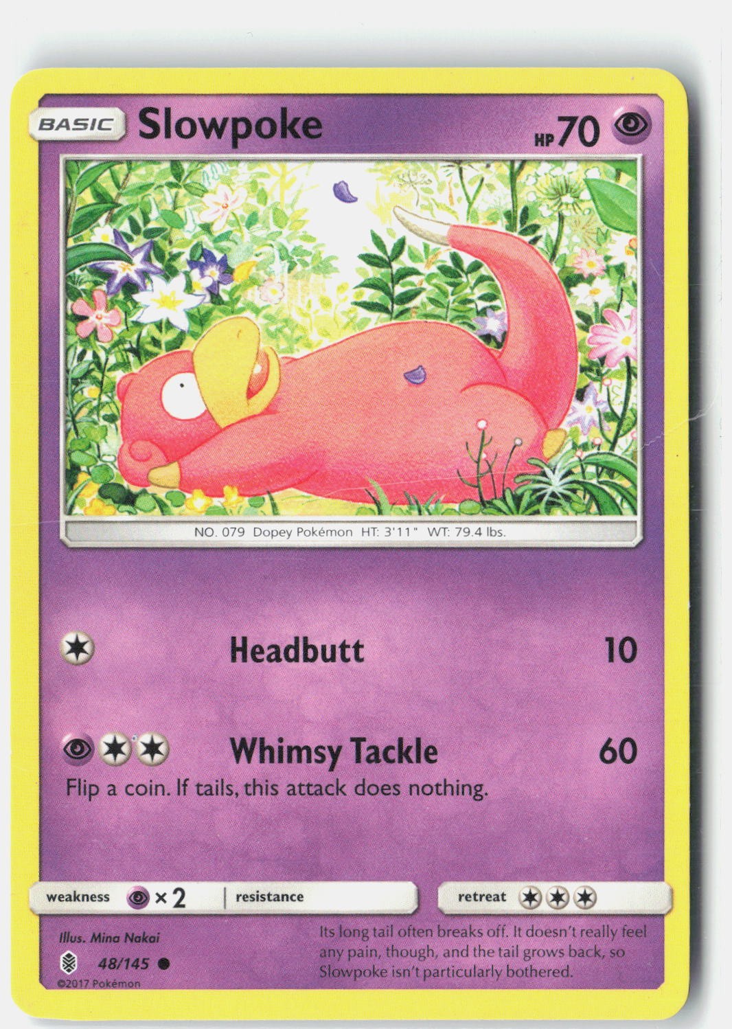 Slowpoke SM - Guardians Rising 48/145 Pokemon Card