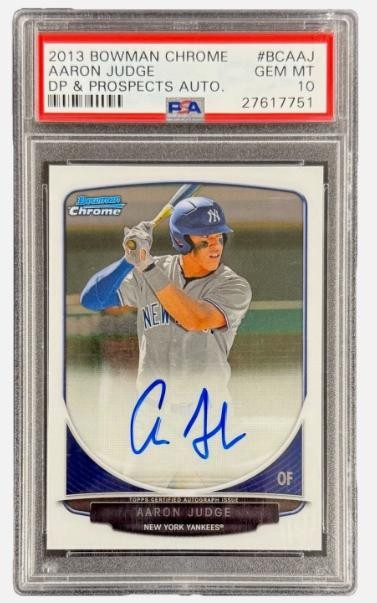 2013 Bowman Chrome Draft Picks & Prospects Autographs #BCAAJ Aaron Judge PSA 10