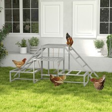 Chicken Toys for Coop Chicken Swing Set w/ Ladder Platforms Perches