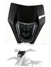 Dirt Bike Headlight with Turn Signals,Universal LED Motorcycle Head Black