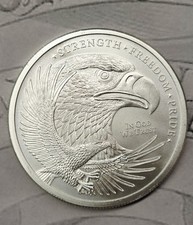 1 oz Silver Double Eagle & Flag Strength-Freedom-Pride .999 Silver Round BU 108.99 per troy oz