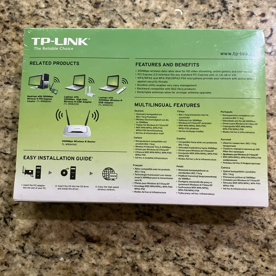 TP-Link TL-WN881ND 300Mbps Wireless PCI Express Card PCIe Wi-Fi Network Adapter - Image 2 of 2