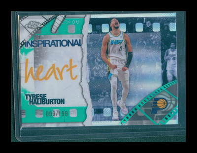 Tyrese Haliburton 2025-26 Topps Chrome Inspirational Aqua Refr. #IP-14 093/199