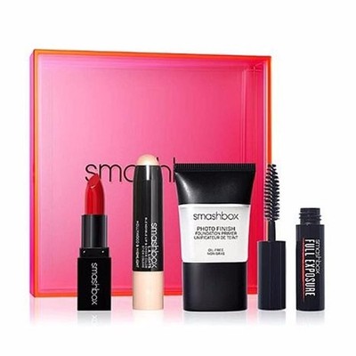 Smashbox Bestsellers 4 piece Kit Light It Up Face Eyes Lips