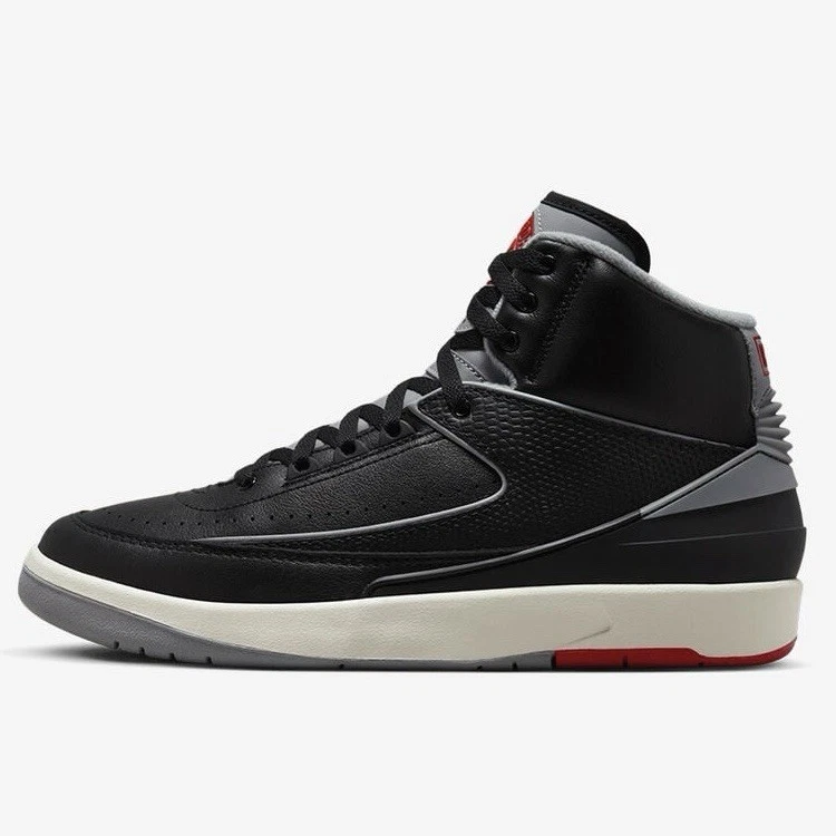 Sapato Air Jordan 2 retrô preto cimento tamanho 9.5 masculino DR8884-001 - Imagem 3 de 4