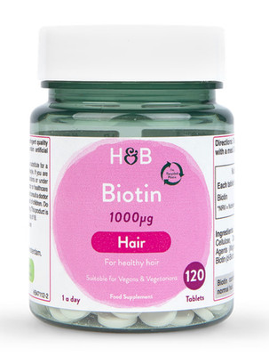 Holland & Barrett Biotin für gesundes Haar 1000ug 120 Tabletten UVP 16£