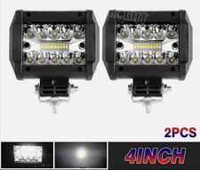 Pair 4 30000lm Led Work Light Bar Spot Pods Fog Lamp Offroad Driving Truck Atv