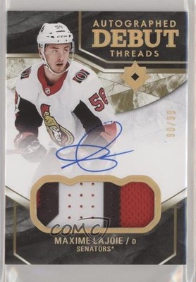 2018-19 Ultimate Collection Debut Threads 90/99 Max Lajoie Rookie Auto RC 0c3