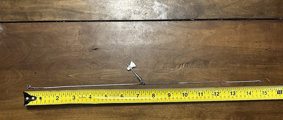 Collar Colgante Hacha Vikinga Tono Plata Cadena Hombres Niños Joyería Fantasía Nórdica Foto 3 de 3