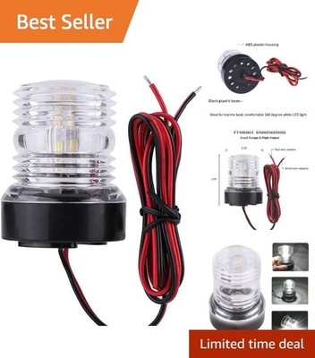 Waterproof 12V Anchor Light with 2-Mile Visibility - Perfect for Boating Safety