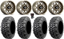 Itp Hurricane 15 Wheels Bronze 30 Sniper 920 Tires Kawasaki Mule Pro Fxt Krx