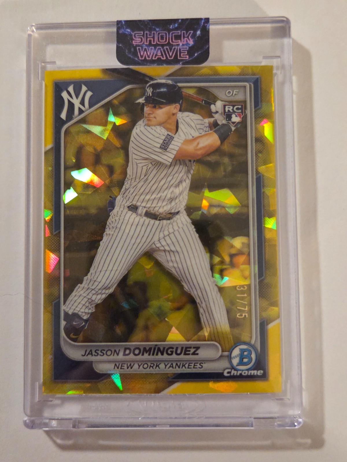 2024 Bowman Chrome Sapphire - Jasson Dominguez #94 Yellow #'d/75 (RC)