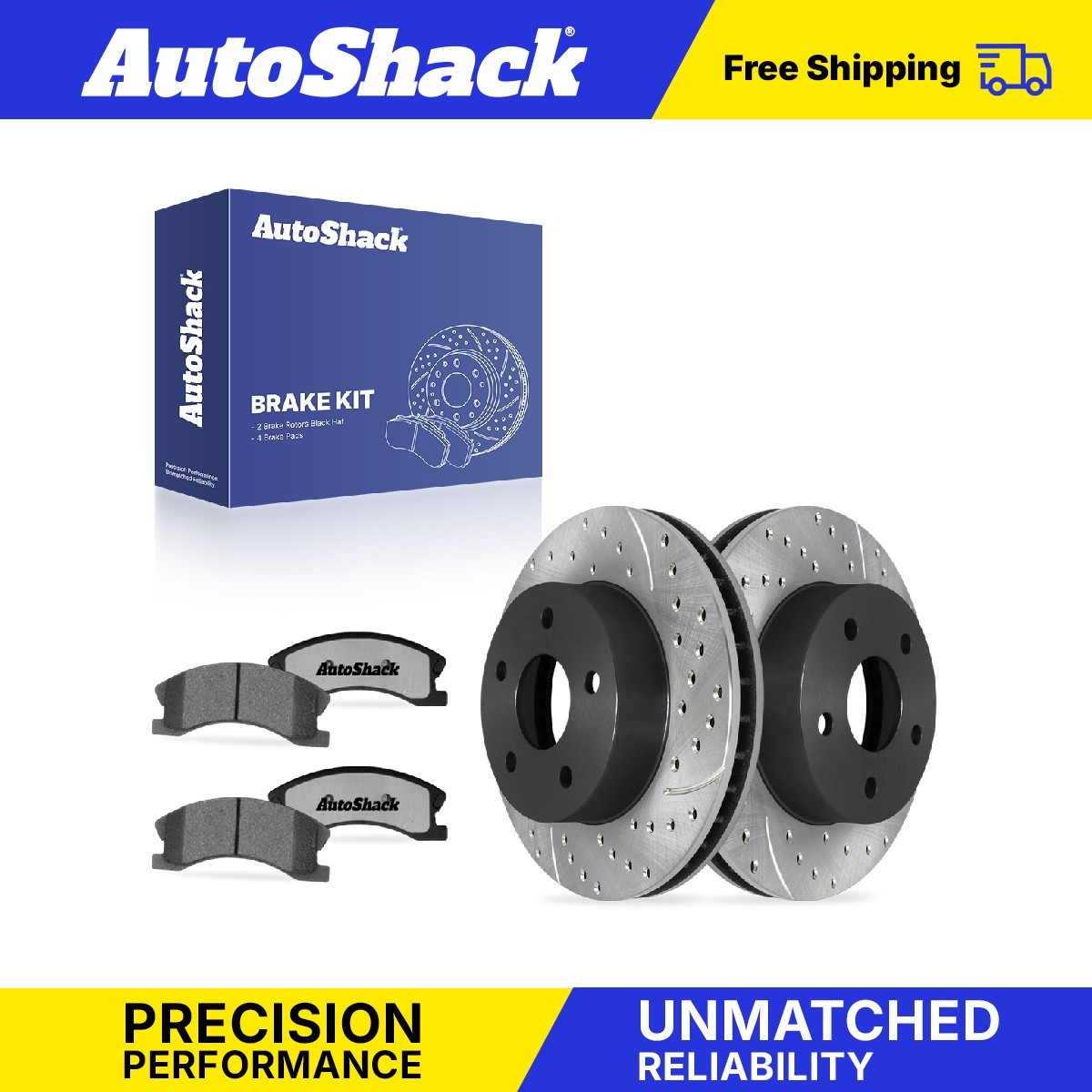 Front Drilled Slotted Brake Rotor Ceramic Pad for 1999-2004 Jeep Grand Cherokee