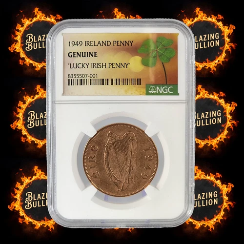 1949 Ireland Penny – NGC Genuine – “Lucky Irish Penny” FLIP001
