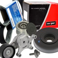 Bosch 6PK976 Keilrippenriemen-Satz + Spanner Riemenscheibe FüR Peugeot Citroen
