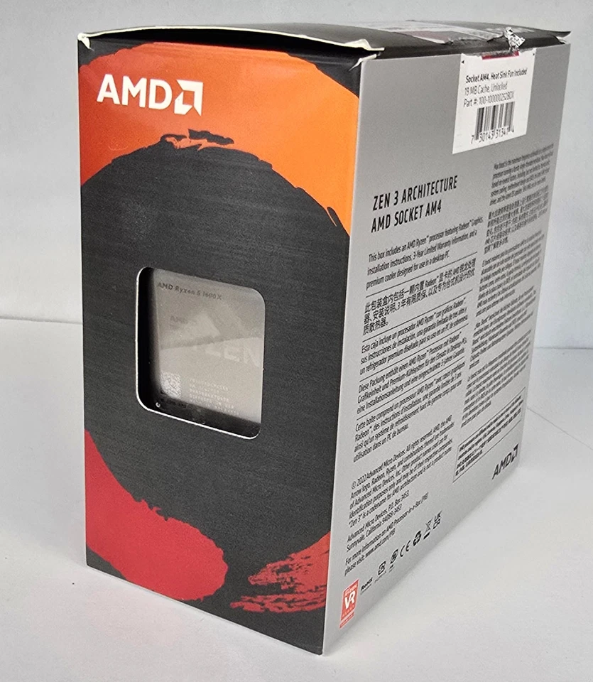 Procesadores CPU AMD Ryzen 5 1600X R5-1600X 3,6 GHz 6 núcleos 12 horas 95 W Socket AM4 Foto 2 de 4