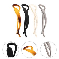 4 Pcs Hair Accessories for Women Thick Convenient Ponytail Clips